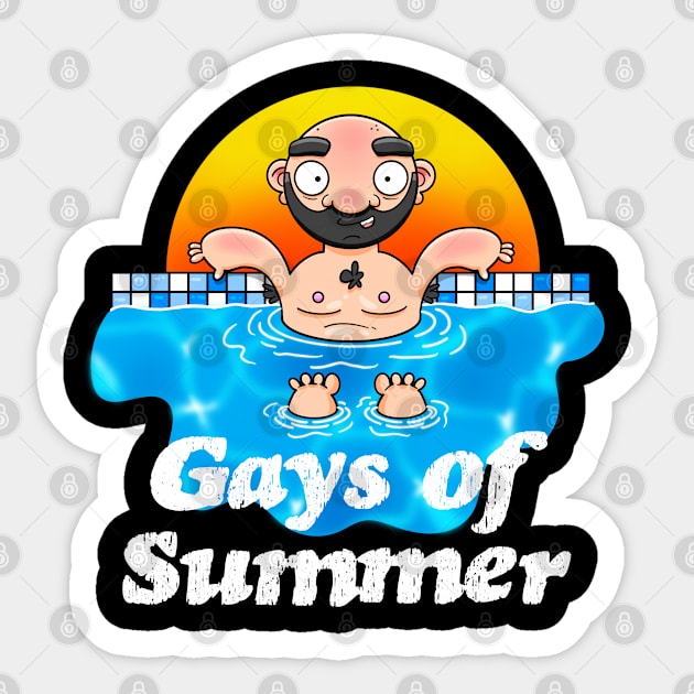 Gays of Summer Relax Sticker by LoveBurty